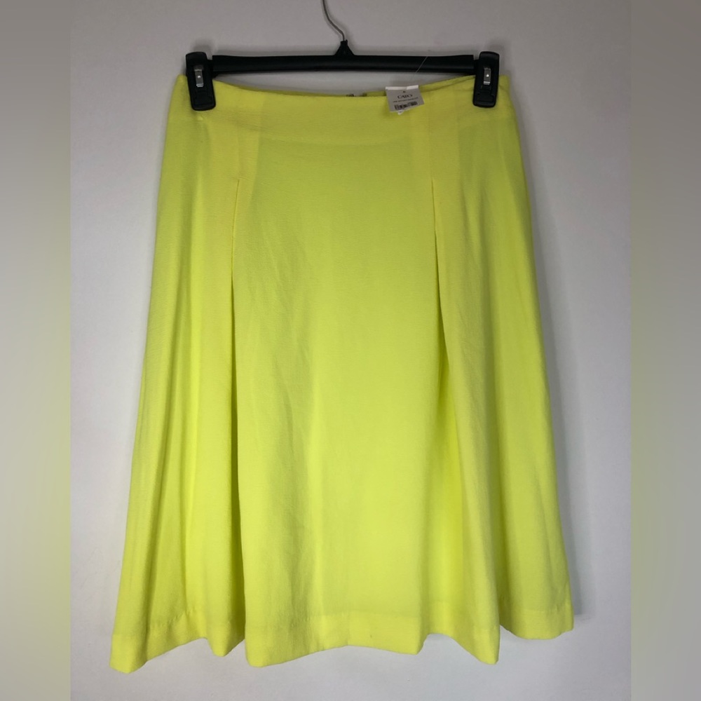 Neon‎ Yellow Flowy Skirt Size 10 with tags